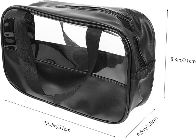 3pcs Transparent Toiletry Organizer Bag Portable Travel Makeup Storage - Image 2